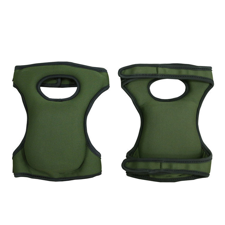 Green Adjustable Gardening Knee Pads - Comfortable Neoprene Knee Protectors for Weeding & Outdoor Work