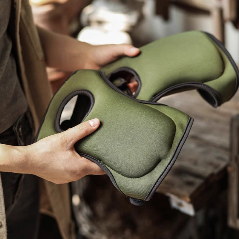 Green Adjustable Gardening Knee Pads - Comfortable Neoprene Knee Protectors for Weeding & Outdoor Work 4