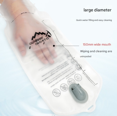 1.5L Blue Hydration Bladder - Foldable Water Bag for Cycling, Running, Hiking, and Outdoor Sports 3