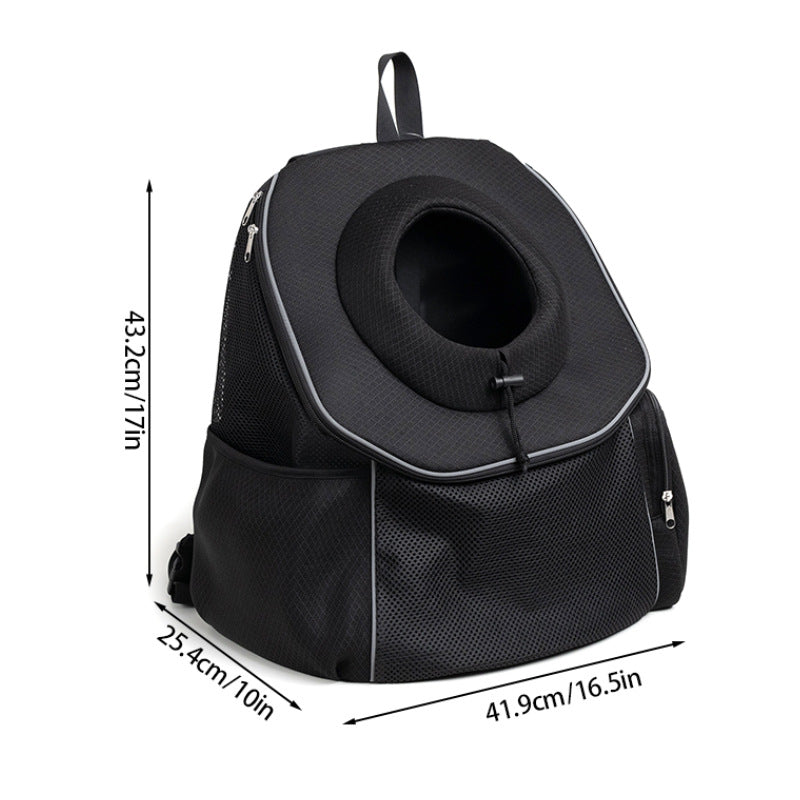 Ventilated Adjustable Pet Backpack - Carrier for Small to Medium Dogs and Large Cats, Purple 4