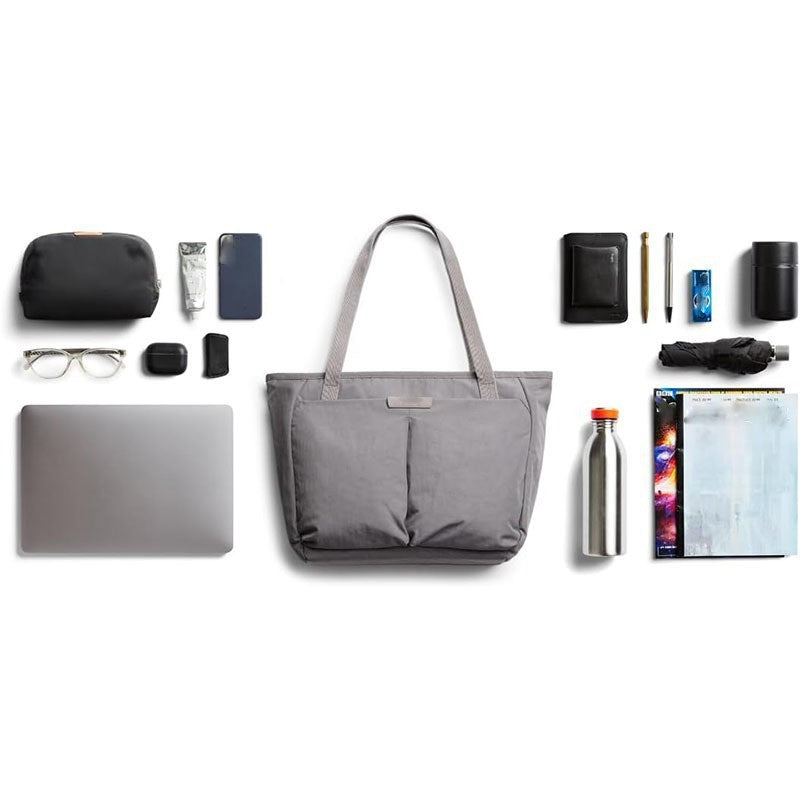 Grey Waterproof Women's Tote Shoulder Bag - Large Capacity with 15-Inch Laptop Pocket 3