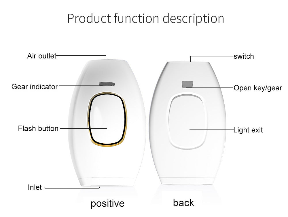 Advanced IPL 881 Laser Hair Removal Device - Sleek Home Use Electric Depilator for Women 3
