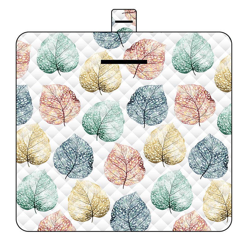 Leaves Thick Waterproof Foldable Picnic Mat - 150x200cm for Camping & Beach