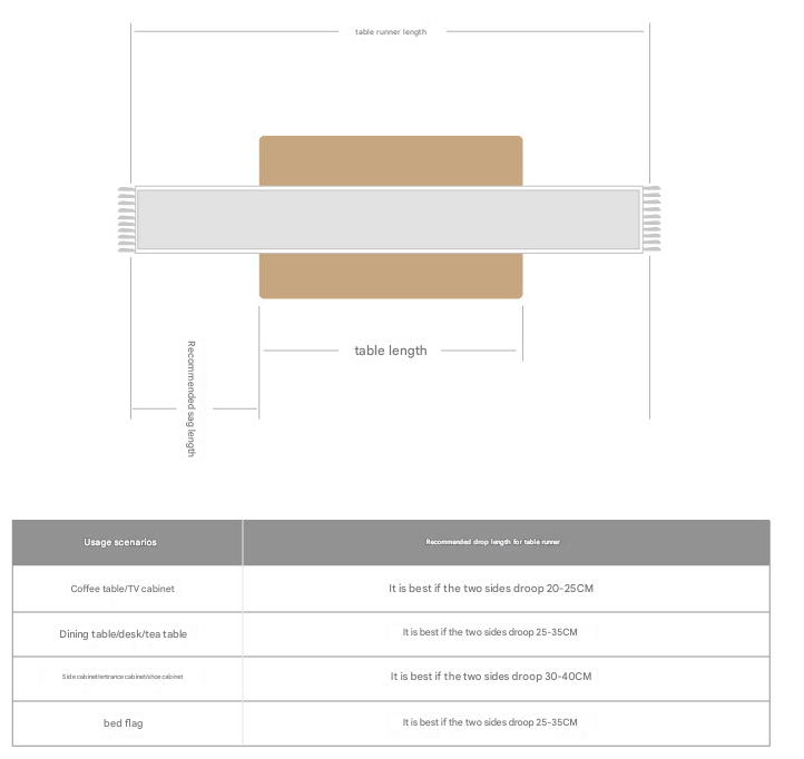 Camellia American Retro Jacquard Embroidered Table Runner - Light Luxury Table Mat 30cm x 180cm with Tassels