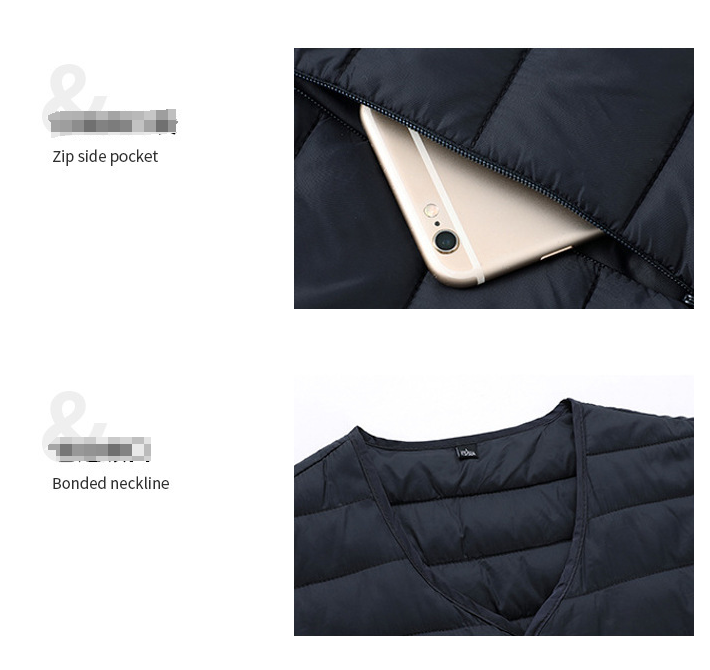 XXXXL Navy Blue Men's Lightweight Quilted Puffer Vest - Ideal Sleeveless Jacket for Winter Layering 6
