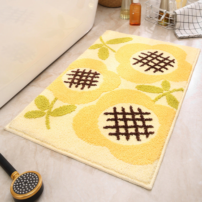 Sun Flowers Bathroom Mat - Super Absorbent Non-Slip Rug (40x60cm), Toilet Floor Mat for Bathroom/Bedroom/Entryway