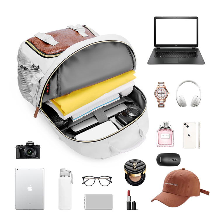 Green Stylish Large Capacity Backpack - Water-Resistant Oxford Rucksack for Travel, School & Daily Use 3