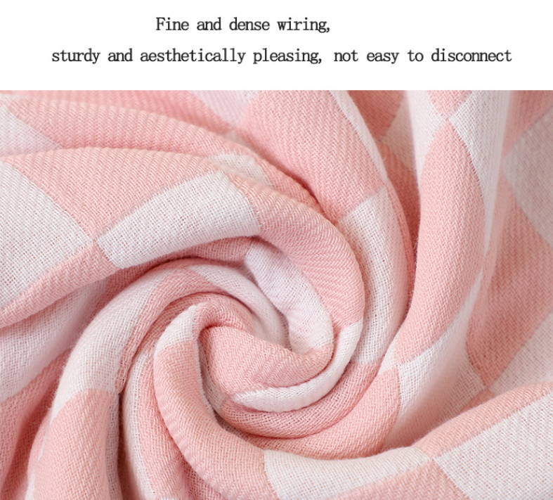 Pink Ultra-Soft 100% Cotton Gauze 6-Piece Towel Set | Absorbent & Quick-Dry Bath Towel 4
