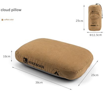 Coffee Ergonomic Memory Foam Travel Pillow for Neck Support - Portable & Compact for Camping, Flights, and Napping