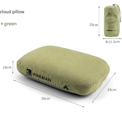 Green Ergonomic Memory Foam Travel Pillow for Neck Support - Portable & Compact for Camping, Flights, and Napping