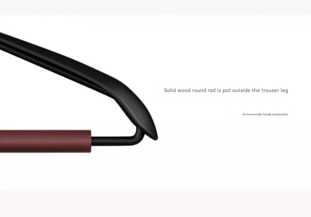 Premium Solid Wood Clothes Hangers Set of 6 - Wide Shoulder Non-Slip Suit Hangers 4