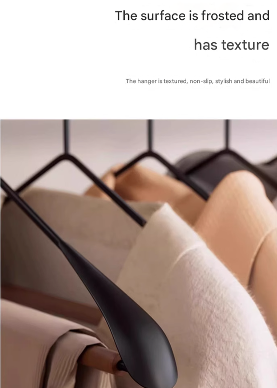 Premium Solid Wood Clothes Hangers Set of 6 - Wide Shoulder Non-Slip Suit Hangers 5