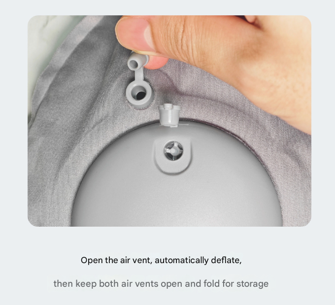 Blue Ultralight Inflatable Lumbar Support Pillow - Portable Ergonomic Back Cushion for Travel, Office & Car 3