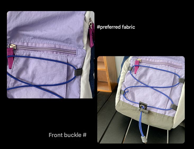 White Mini Lightweight Drawstring Backpack for Women - Small Casual Travel Daypack