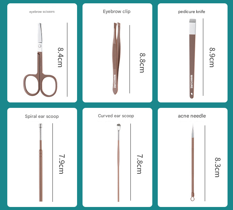 Green Professional 13-Piece Manicure & Pedicure Set - Anti-Splash Carbon Steel Nail Clippers Kit with Compact Drawer Organizer 3