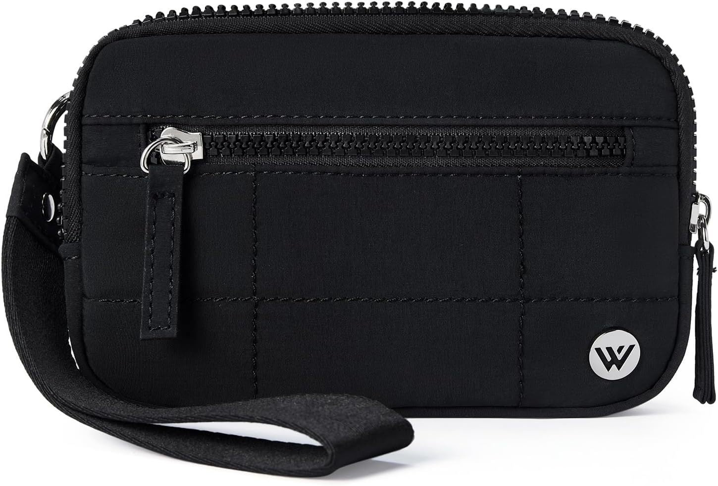 Black Elegant WESTBRONCO Quilted Phone Bag Wallet