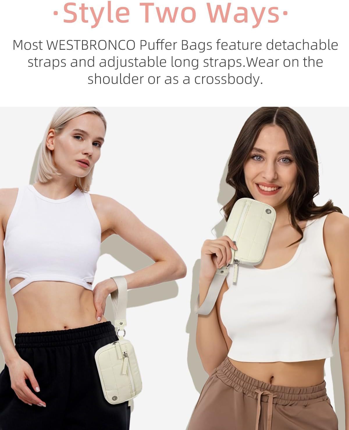 Purple Elegant WESTBRONCO Quilted Phone Bag Wallet 4