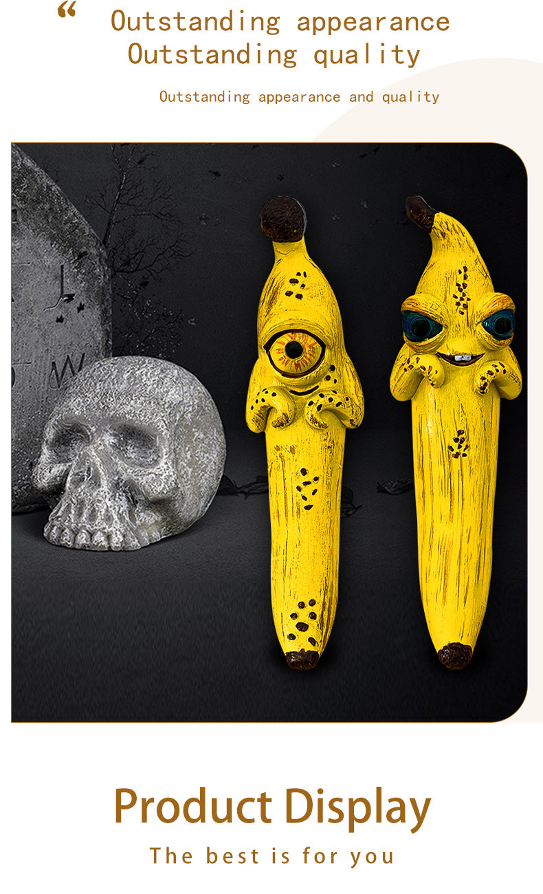 One-Eye Charming Magic Banana Resin Craft Ornament 3piece 5