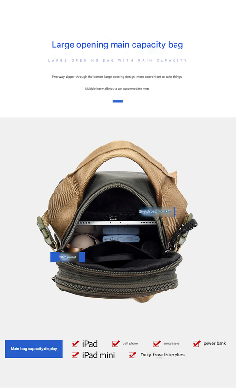 Black Stylish Multi-Functional Men's Chest Bag - Lightweight Crossbody Sling Pack 3