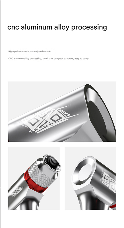 Red Portable CO2 Bike Tire Inflator with Nozzle - Quick Inflation for Road and Mountain Bikes 4