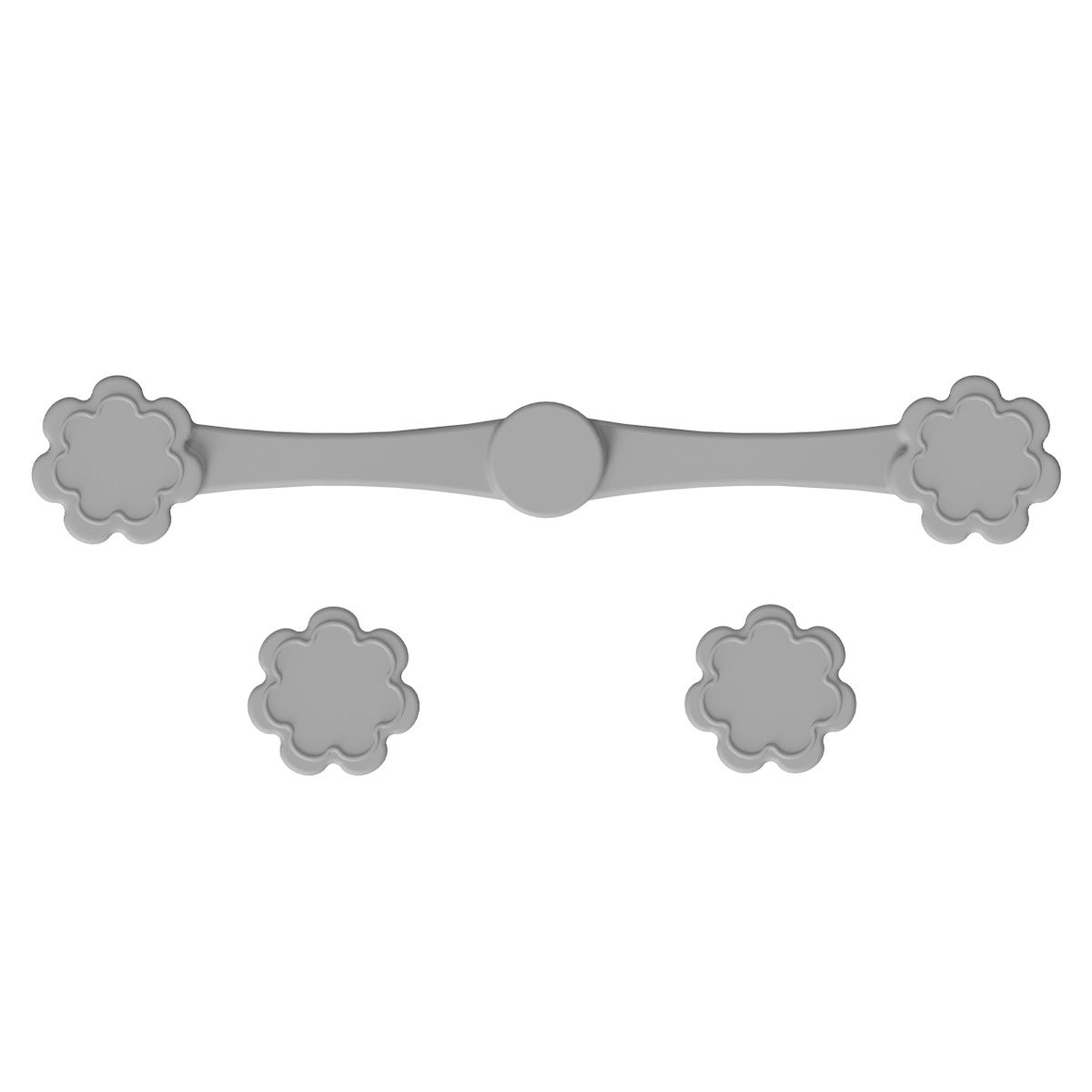 4piece Grey small flower Magnetic Silicone Clips - Food-Grade High-Temperature Air Fryer Paper Liner Holders