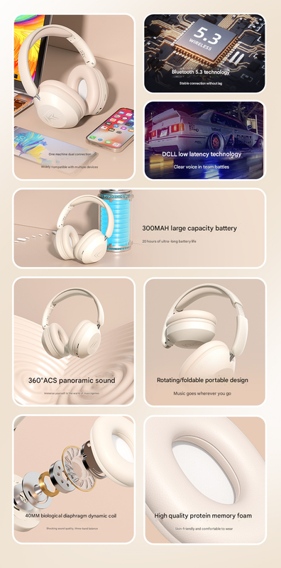 Black SY-T4 luetooth Music Headset - New Wireless Over-Ear Headphones with Long Battery Life for Sports and Universal Phone Compatibility 3
