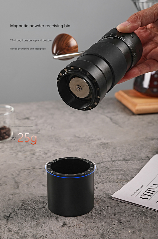 Grey Premium 7-Star Manual Coffee Grinder - Portable Bean Mil（R60pro） 4