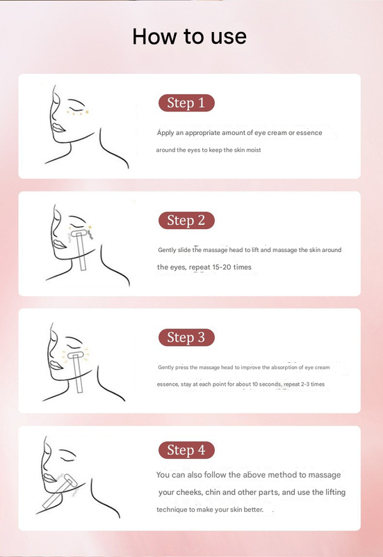 Pink New Cat Claw Eye Massager - Microcurrent Vibrating Eye Serum Device 5