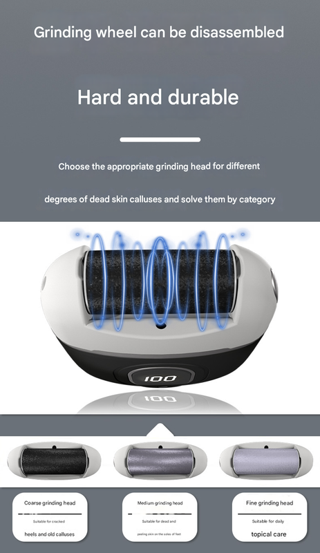Black Smart Digital Electric Foot File - Automatic Dead Skin Remover 5