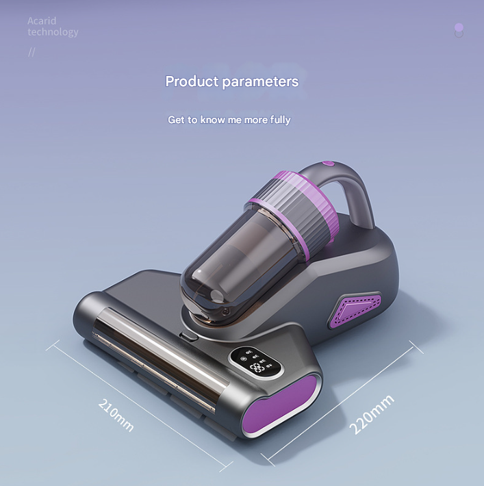 Purple Advanced Cordless UV-C Dust Mite Vacuum - Handheld Cleaner with Hot Air, Pulsating Pads & LED Display 5