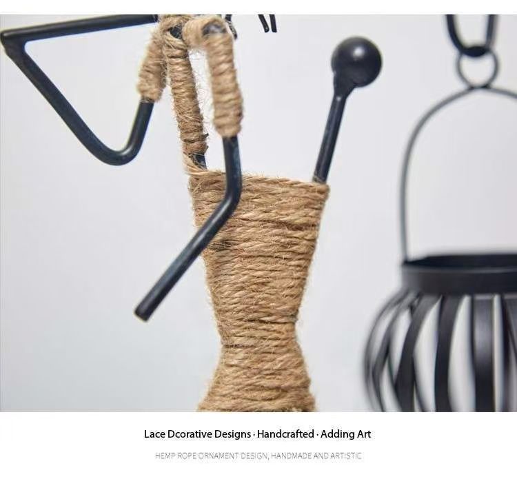 Creative Iron Girl Candle Holder for Nordic Restaurant Table Decorations and Bar Counter Accessories(Style C) 4