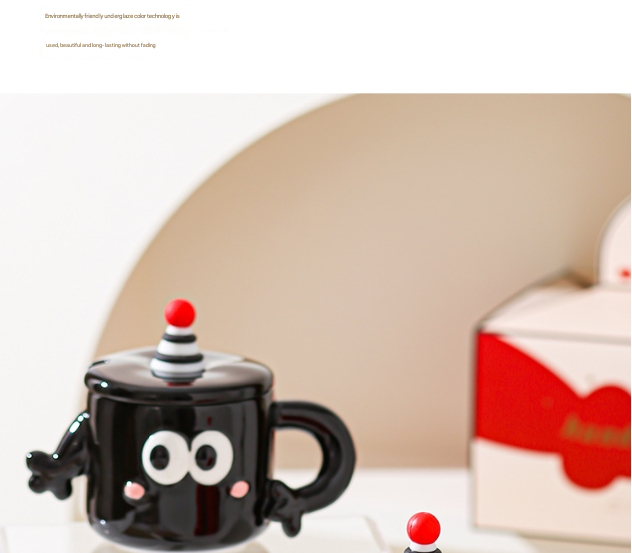 Black Quirky Ceramic Couples Mug Set - Fun and Unique Gift for Weddings and Special Occasions 3