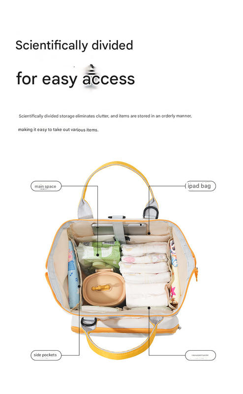 Beige Versatile 3-in-1 Nappy Bag | Convertible Backpack, Tote & Crossbody with Insulated Pockets 3