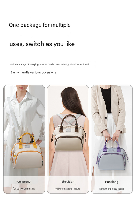 Khaki Versatile 3-in-1 Nappy Bag | Convertible Backpack, Tote & Crossbody with Insulated Pockets 6