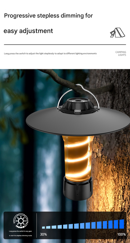 Vintage Lighthouse LED Camping Lantern | 5-Mode Rechargeable Light with Tripod 7