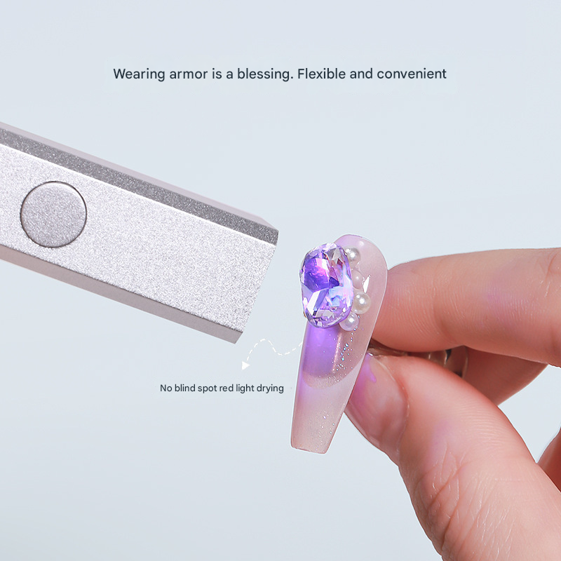 Purple Handheld UV LED Nail Curing Pen - Portable USB-C Rechargeable Light for Fast-Drying Gel Polish & Nail Art 3