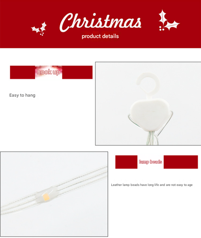 Festive Climbing Santa LED Ladder Light - USB Powered Outdoor Christmas Hanging Decoration with Remote(3m) 5