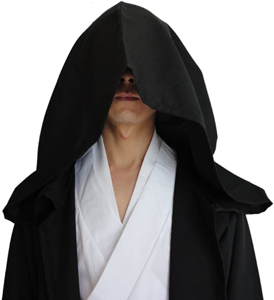 Brown Shadow Wanderer Hooded Cape - Premium Velvet Robe for Jedi, Wizard & Medieval Cosplay 3