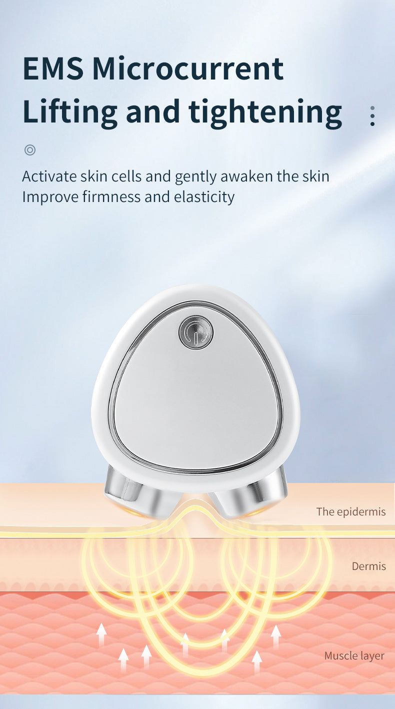White EMS Microcurrent Facial Lifting Massager - Skin Tightening & Sculpting Beauty Tool 5