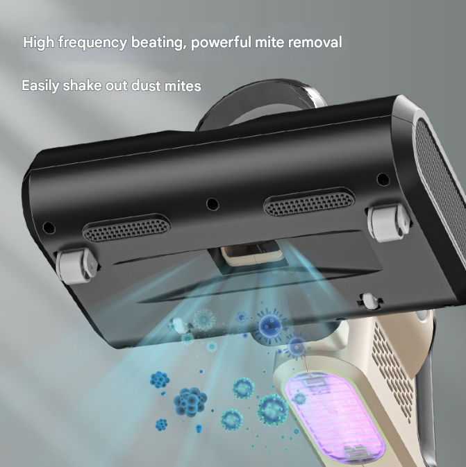 White High-Power Wireless UV Sterilization Mite Removal Vacuum Cleaner - Powerful Suction and Deep Cleaning for Home Use 3