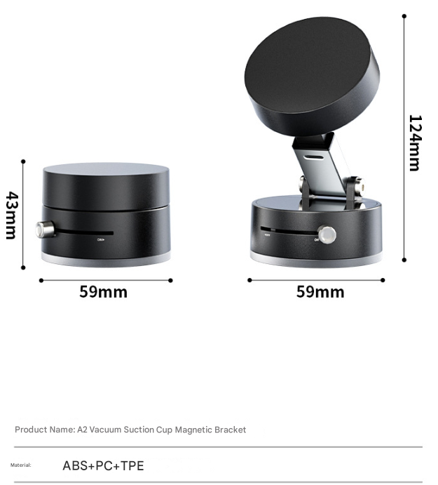 Pink Multi-Functional Vacuum Suction Cup Stand - Foldable, Extendable Kitchen Lazy Person's Dual-Sided Magnetic Phone Holder 6