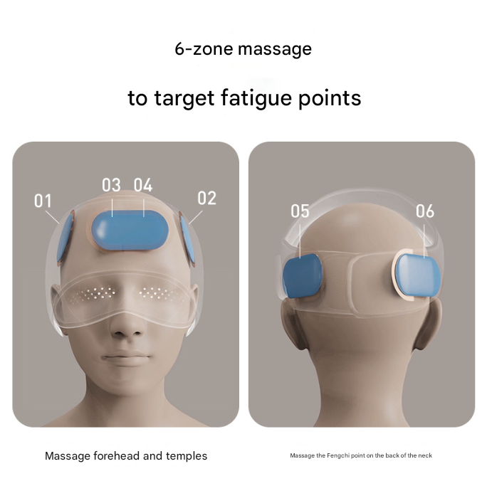 Capless Version Electric Head Massage Hat with Inflatable Airbags - 6-Zone Scalp Therapy for Relaxation and Sleep Aid 3