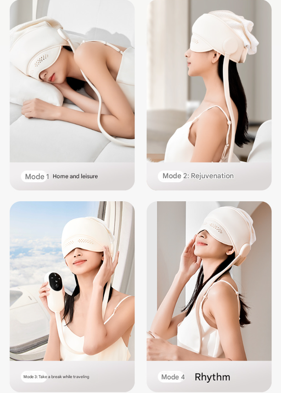 Capless Version Electric Head Massage Hat with Inflatable Airbags - 6-Zone Scalp Therapy for Relaxation and Sleep Aid 5