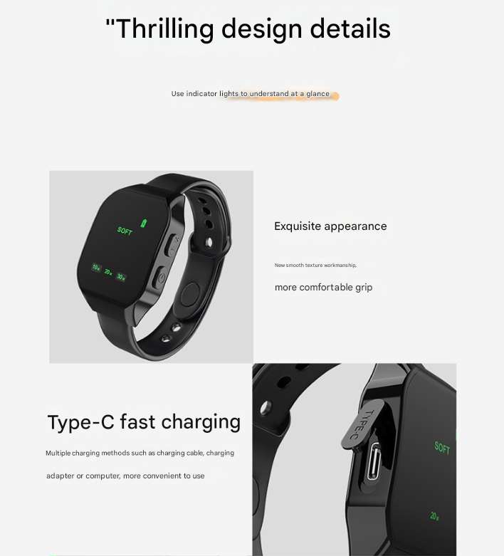 Black Smart Microcurrent Wristband Sleep Aid - Wearable Sleep Assistance Device 4