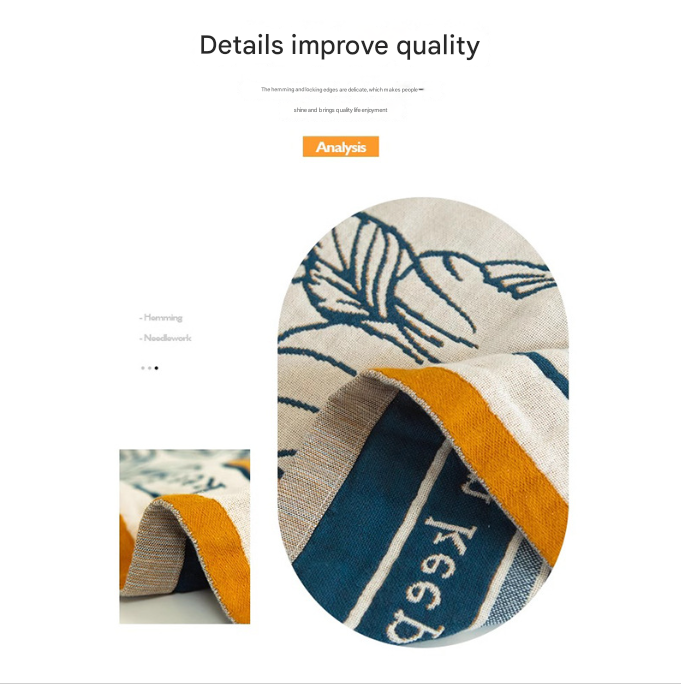 The Story of Broken Flowers 40S Pure Cotton Gauze Bath Towel - Extra Large, Thick, Soft, and Highly Absorbent for Adults 3