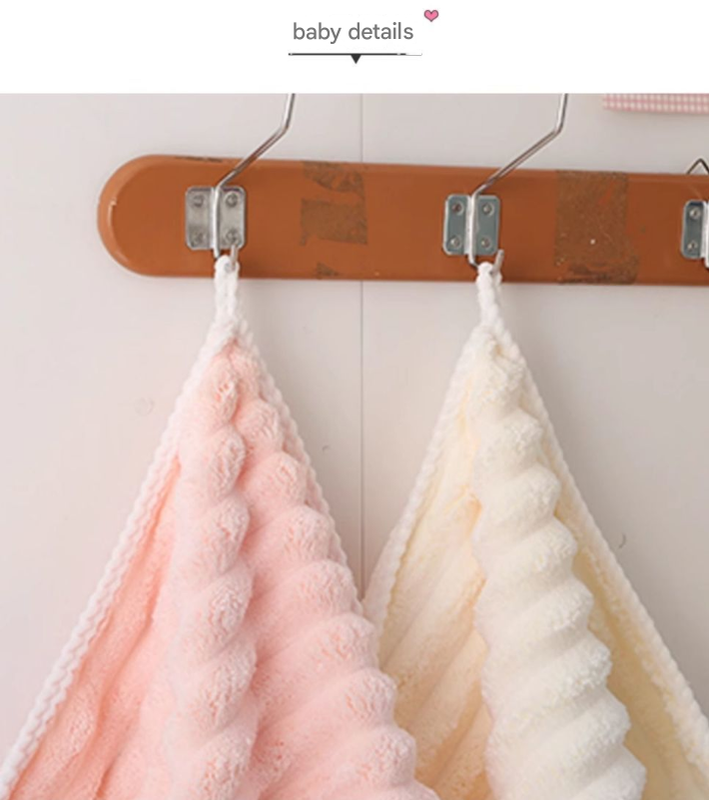 White Plush Ribbed Coral Fleece 3-Piece Towel Set - Ultra Soft & Absorbent Bath, Hand Towel and Hair Wrap 4