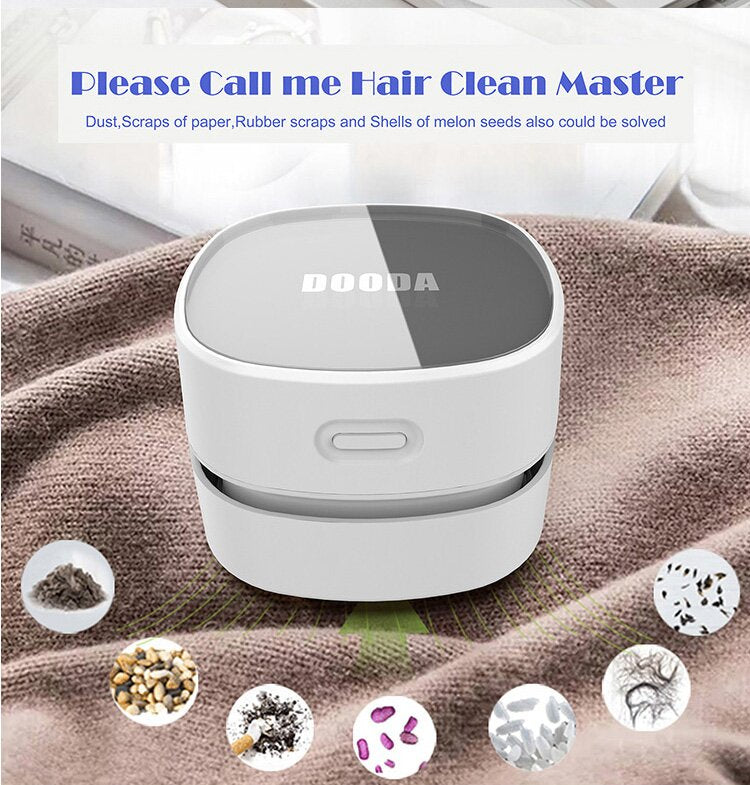 Yellow Rechargeable Cordless Mini Desktop Vacuum - Portable Handheld Cleaner for Desk, Keyboard, Crumb & Dust 4