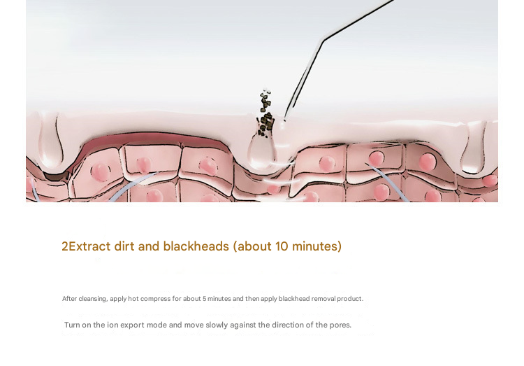 Pink Professional Ultrasonic Skin Scrubber - 4-in-1 Facial Spatula for Deep Cleaning, Blackhead Removal, and EMS Lifting 4