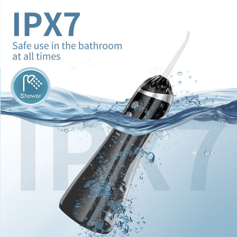 Pink Cordless Water Flosser & Oral Irrigator - Portable Teeth Cleaner with 3 Modes & 4 Jet Tips 4