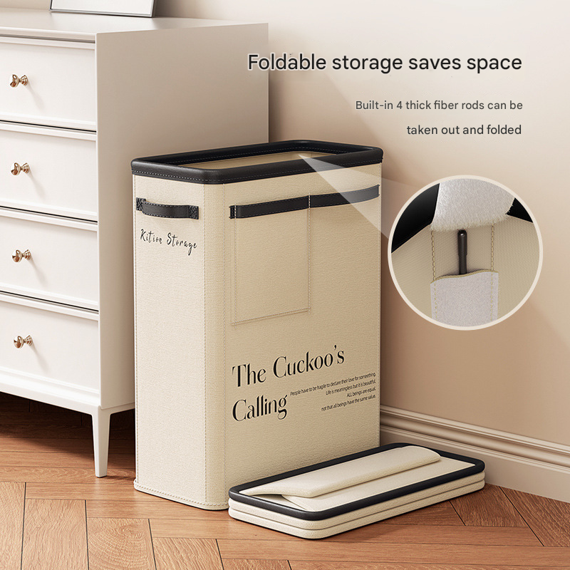 Pink Premium Fabric Yoga Mat Storage Basket - Slim & Foldable Organizer for Home Gym Equipment 3